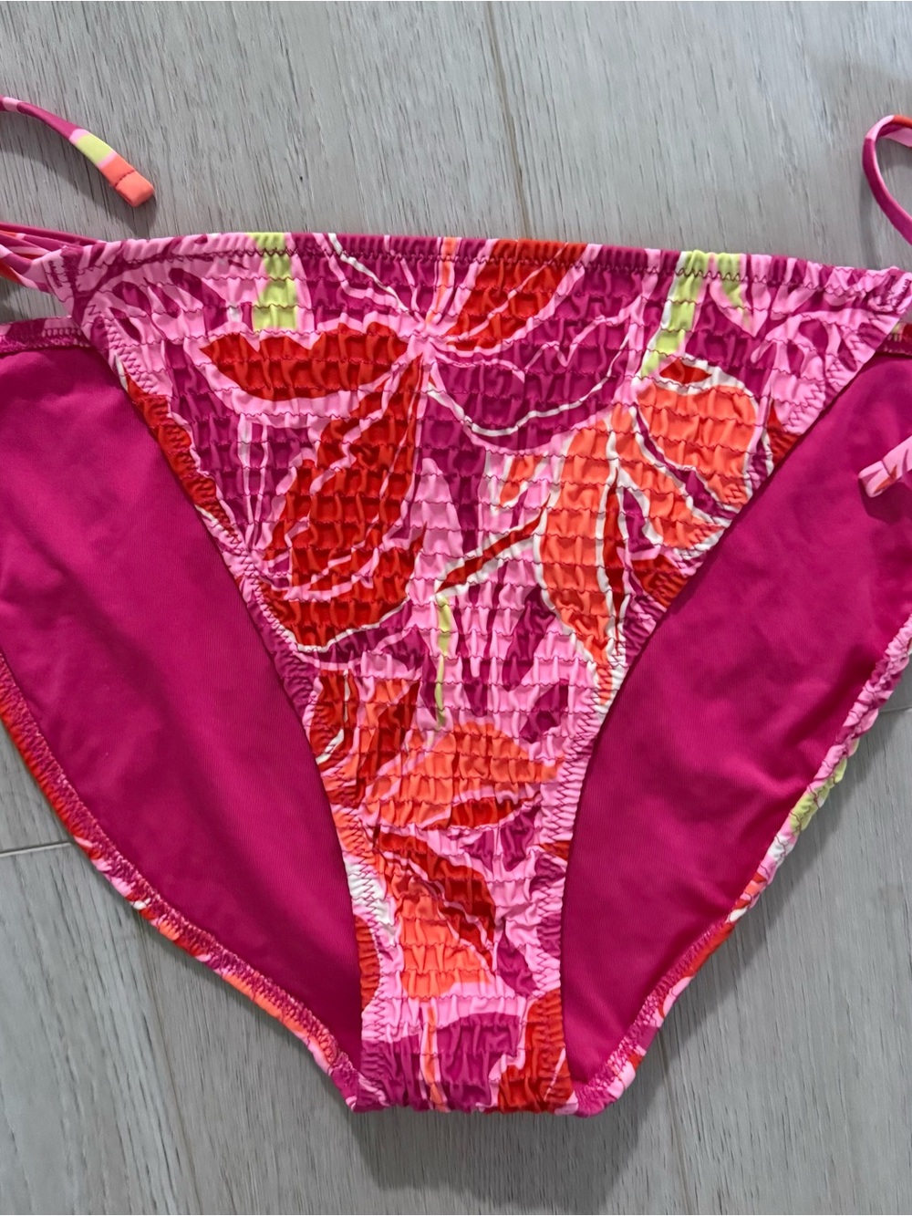 Old Navy Pink Tankini Top with Pink Multi-Color Bikini Bottom - Picture 5 of 6